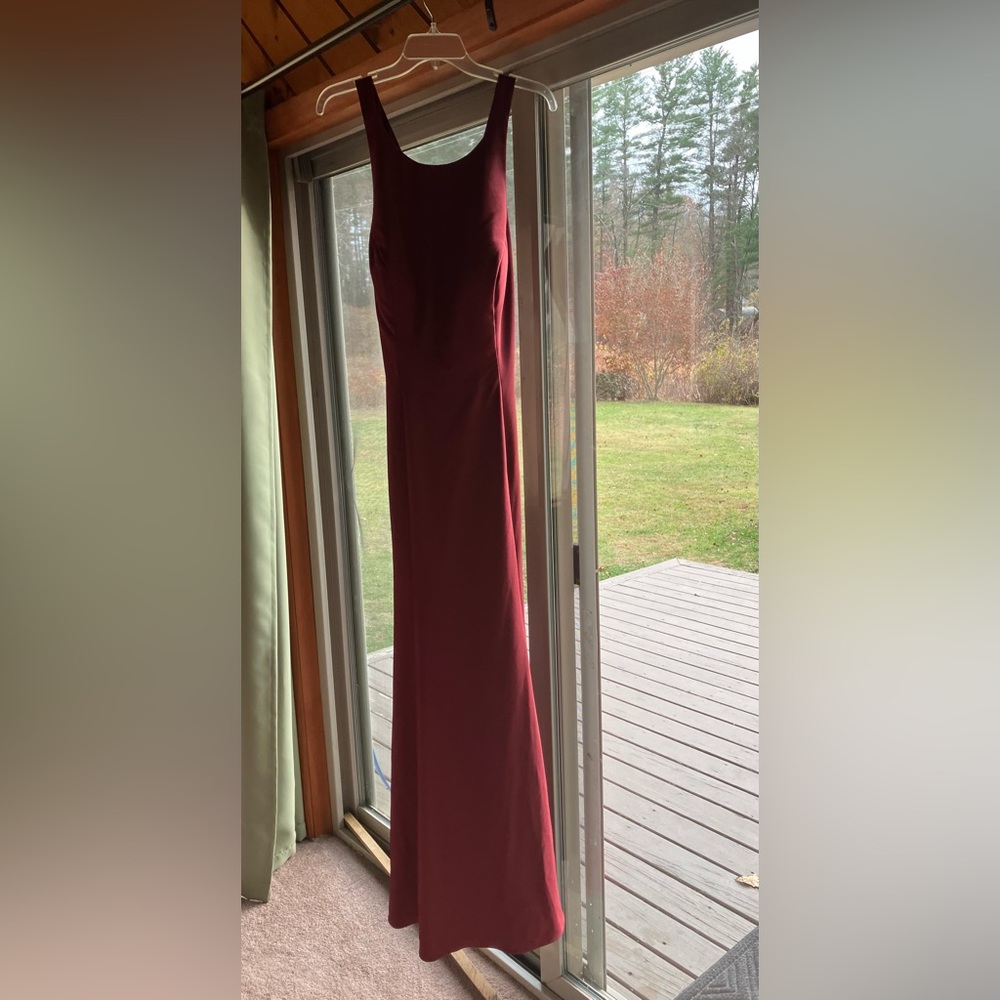 Bari Jay Burgundy Maxi Dress - Picture 4 of 8
